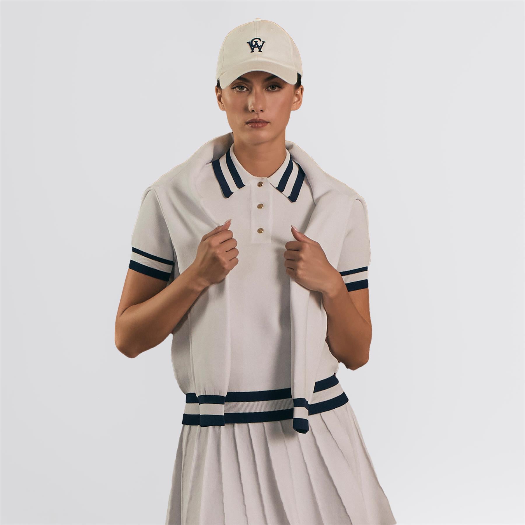Cooper Polo White/Legacy Navy