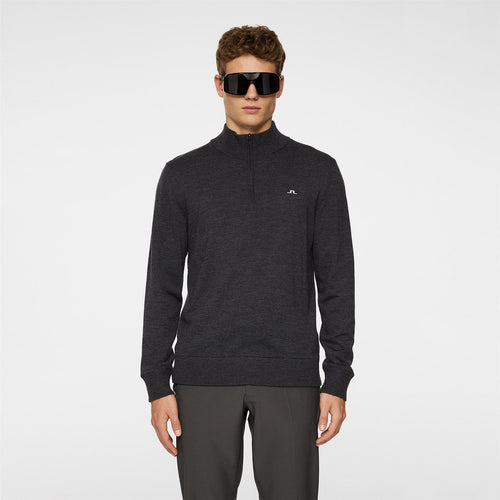 Jeffrey Windbreaker Sweater Dark Grey Melange