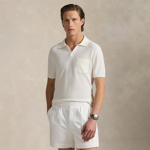 RLX Cotton Knit Sweater Polo White Splash