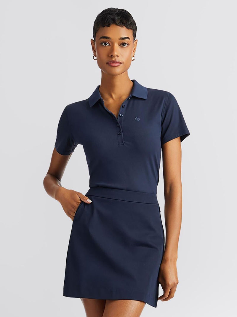 Ribbed Tech Nylon Polo Twilight