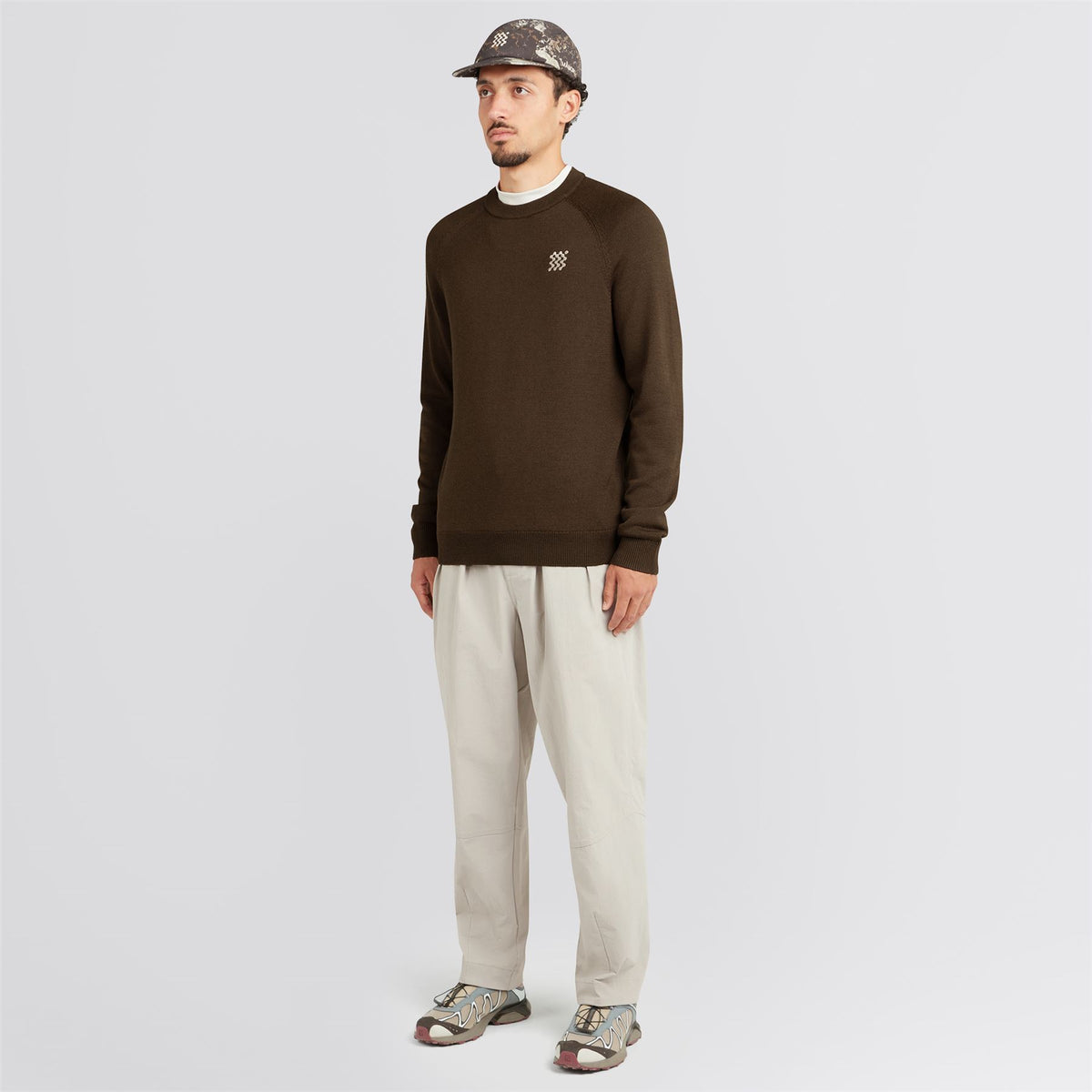 Merino Wool Crewneck Hickory