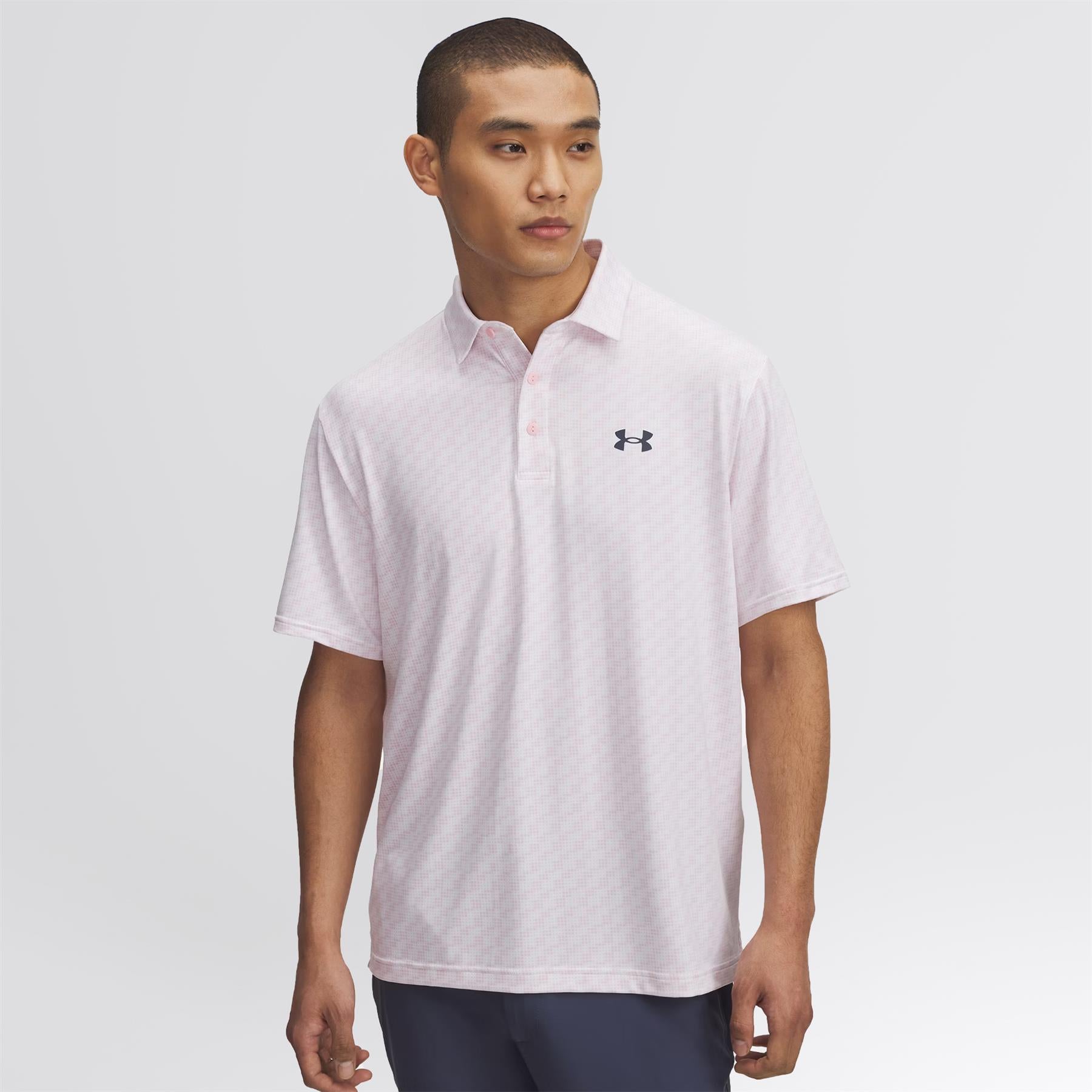 Playoff 3.0 Printed Polo White/Pink/Grey