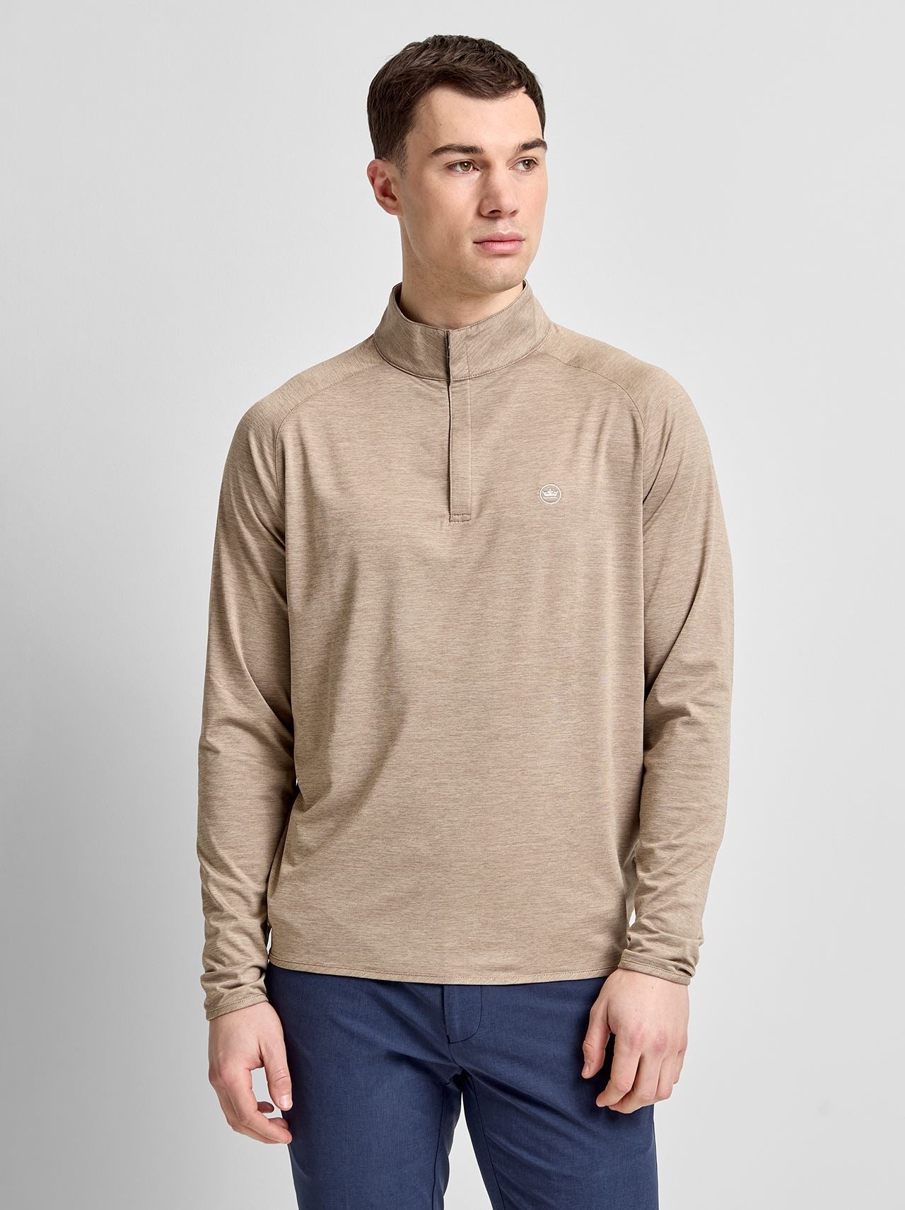 Stealth Performance Quarter-Zip Mid Layer Biscotti
