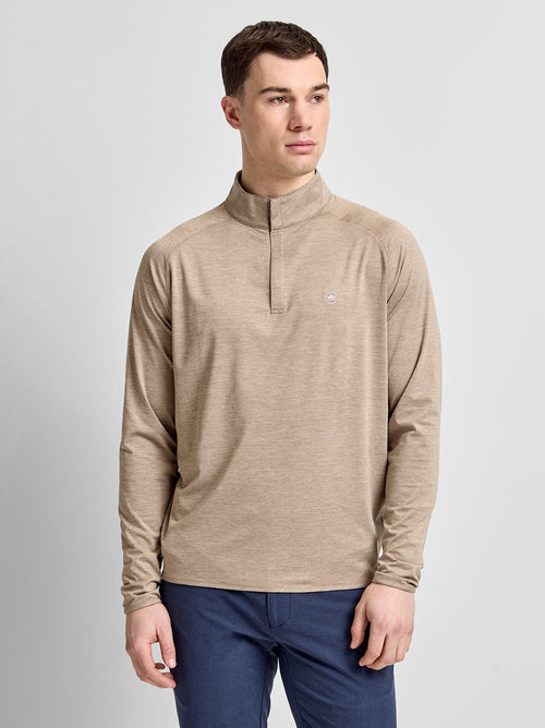 Stealth Performance Quarter-Zip Mid Layer Biscotti