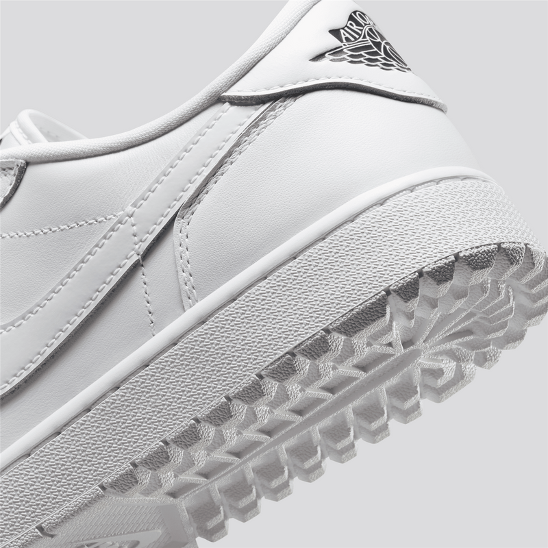 Air Jordan 1 Low Spikeless Golf Shoes White/Metallic Silver/Gum Light Brown