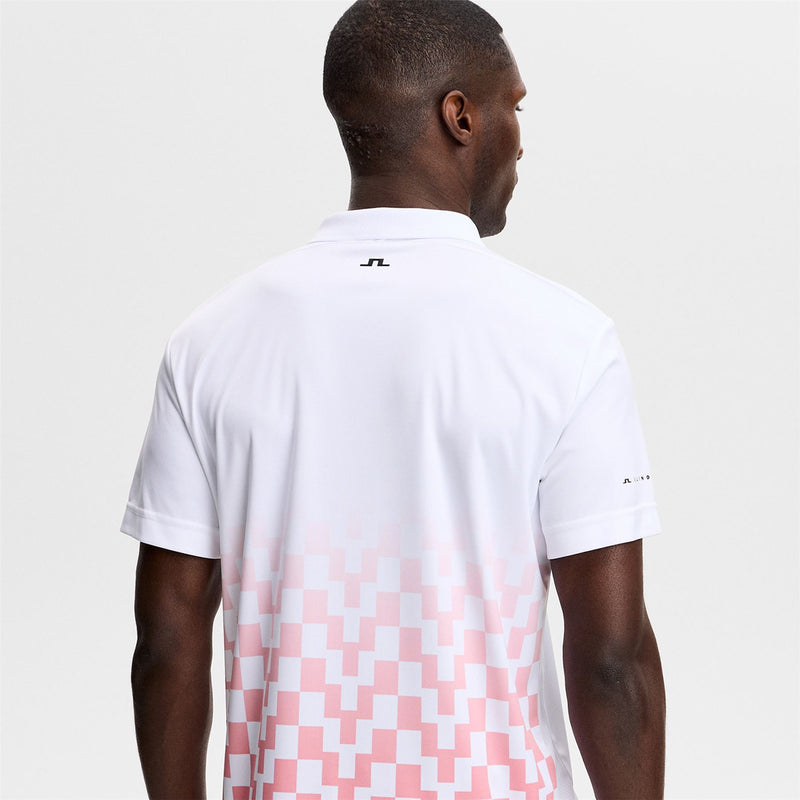 Finn Print Polo Finn Fade White Pink