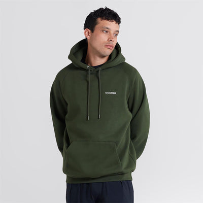 Organic Knitted Cotton Logo Hoodie Green