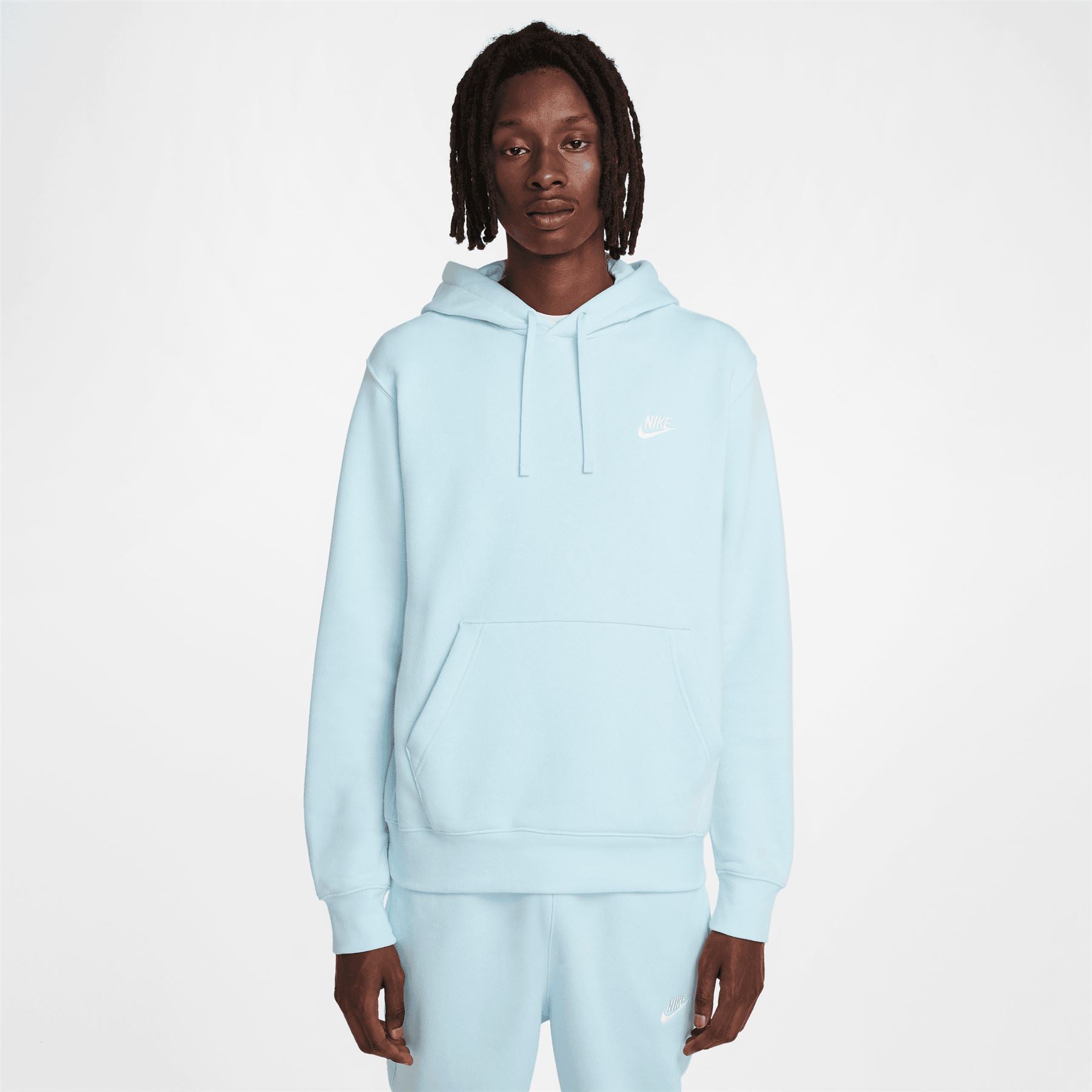 white pink and blue nike hoodie