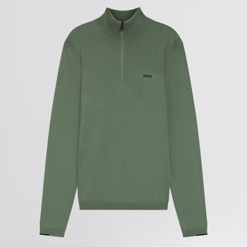 BOSS Ever-X Quarter Zip Open Green | TRENDYGOLF UK