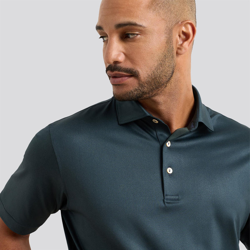Herringbone Performance Jersey Polo Navy
