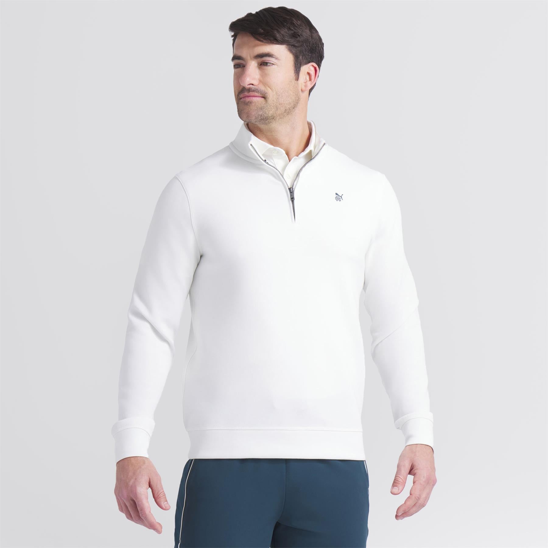 x RC Cloudspun Fleece Quarter Zip Warm White