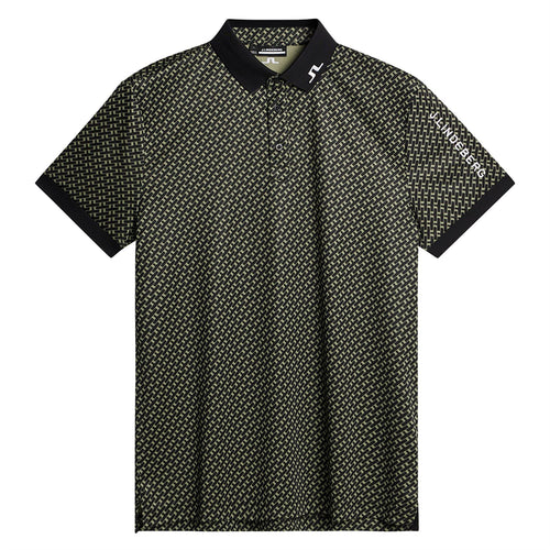 Tour Tech Print Polo Tour Geo Olive - SS25