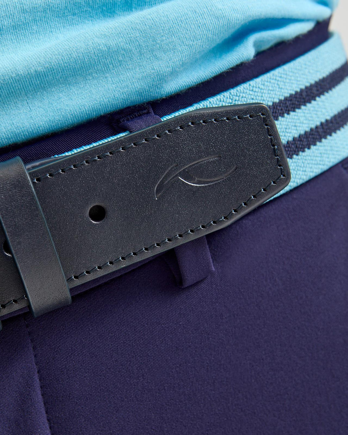 Amata Stripe Belt Poolside/Atlanta Blue