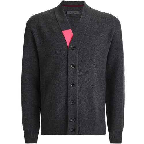 Merino Cashmere Blend Cardigan Charcoal Heather - AW24