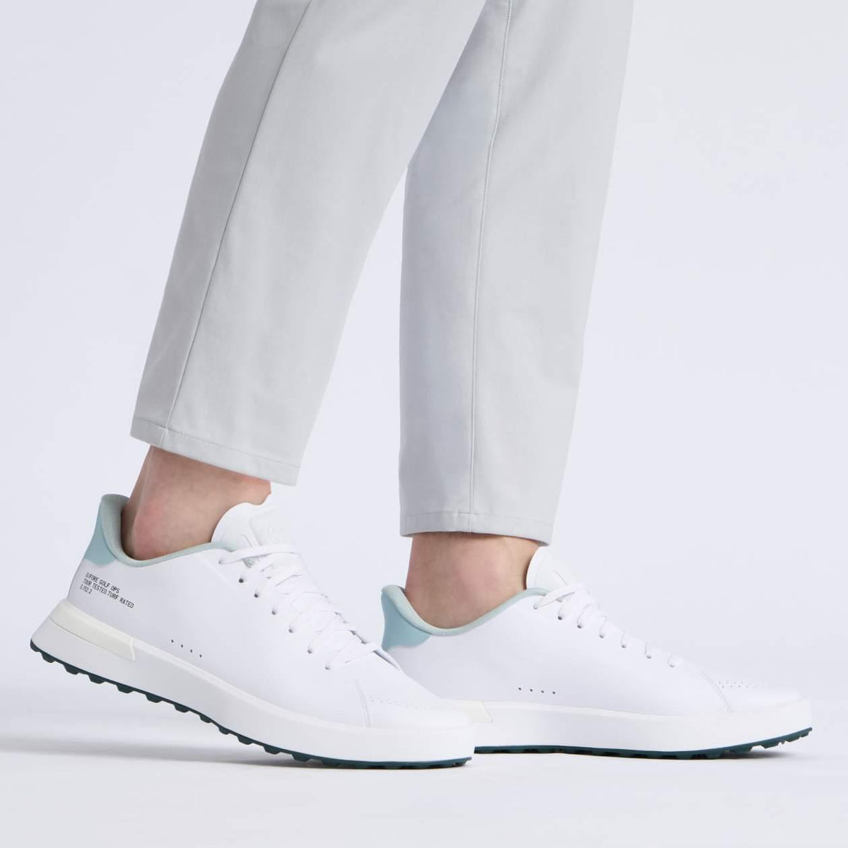 G.112 Hybrid Spikeless Golf Shoes Snow/Light Sage
