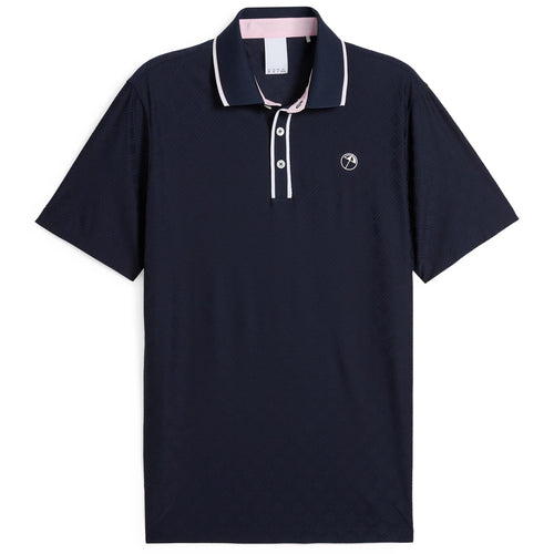 x AP Tipped Jacquard Polo Deep Navy - SS25