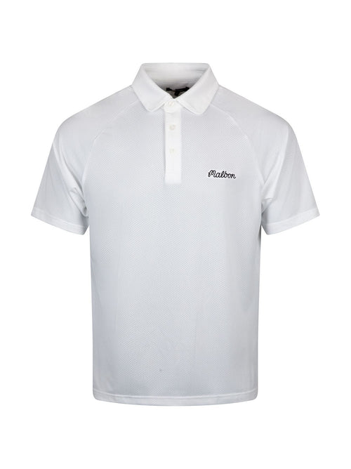 Evergreen Raglan Sleeve Mesh Polo White