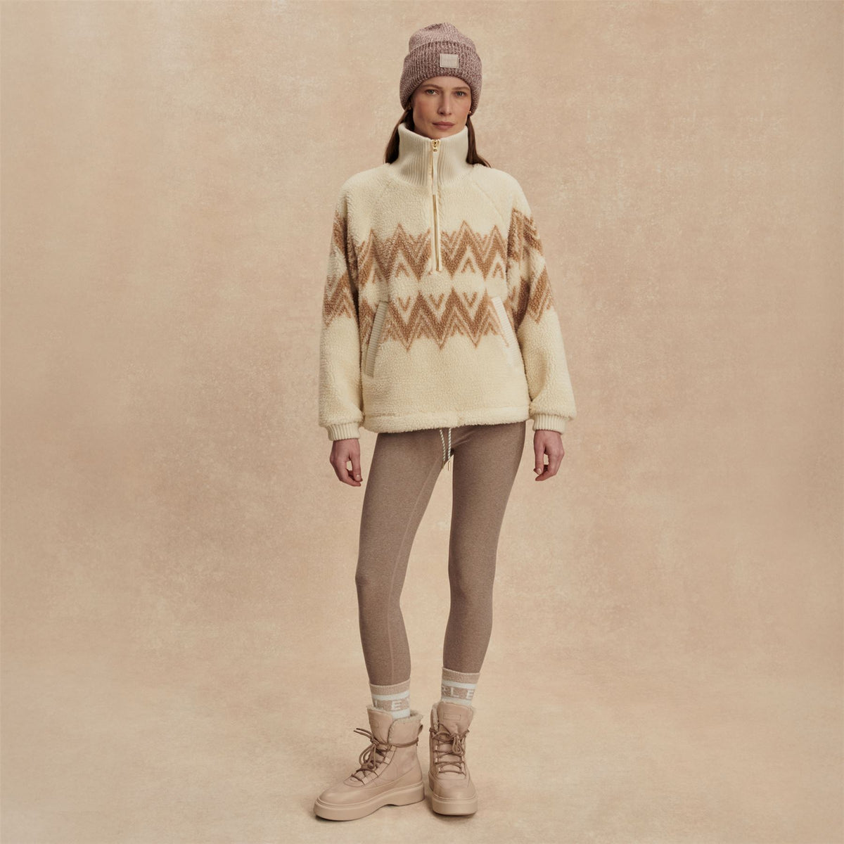 Hendrik Half Zip Sherpa Egret