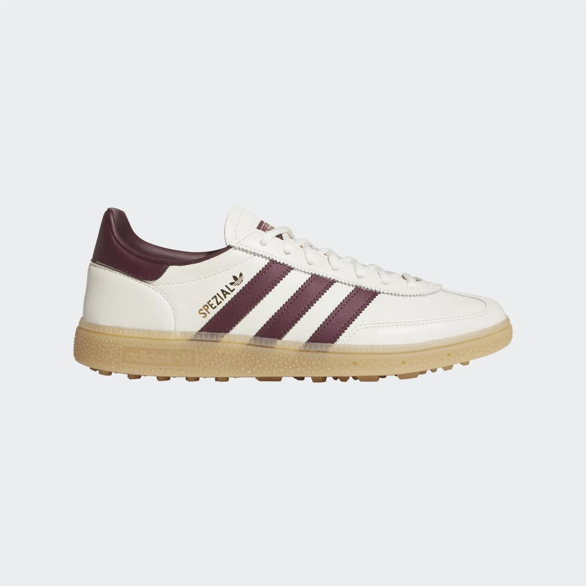 Spezial Spikeless Golf Shoes Off White/Maroon/Gum 3