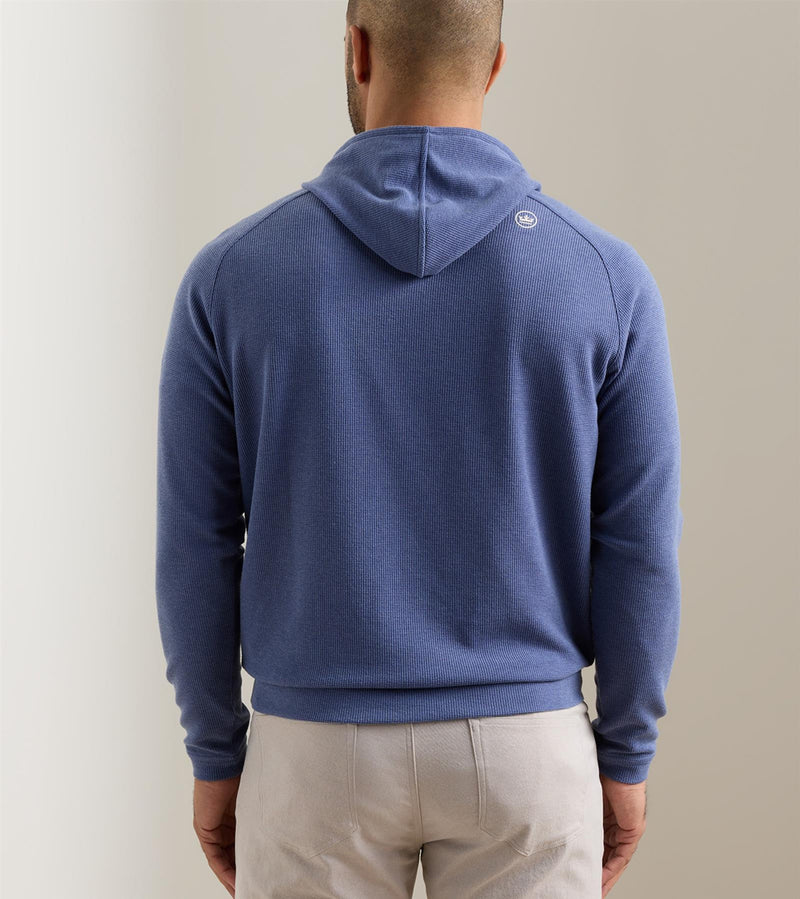 Pine Waffle Performance Hoodie Bali Blue