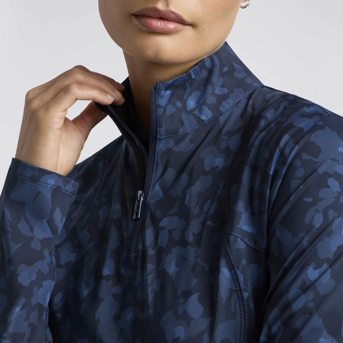 Petal Silky Tech Nylon Quarter Zip Pullover Twilight