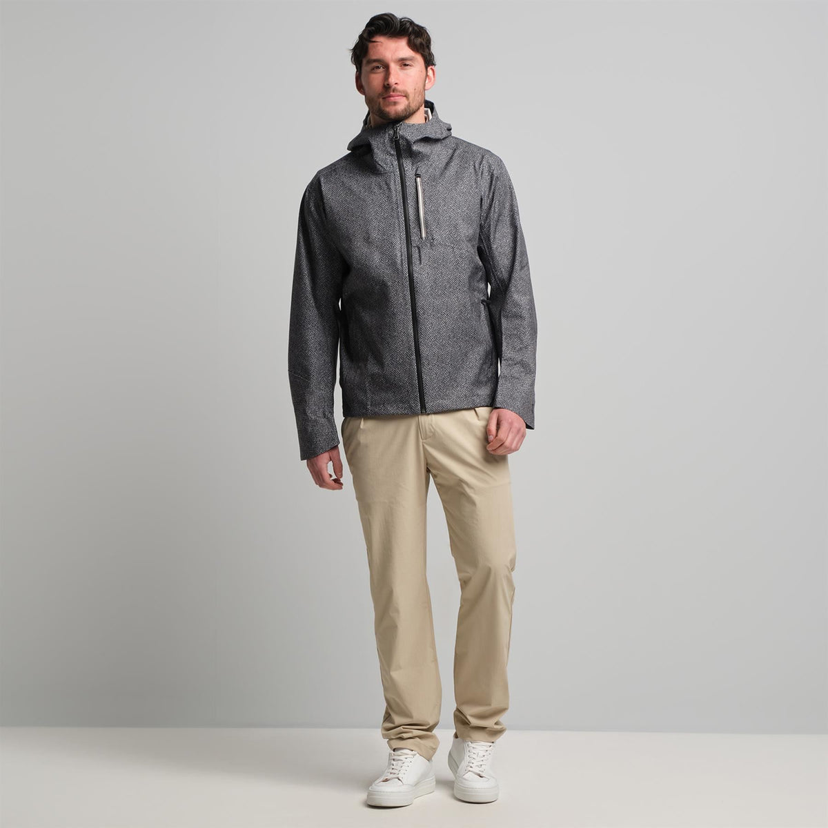 James 3 Layer Jacket Exploded Grey Donegal