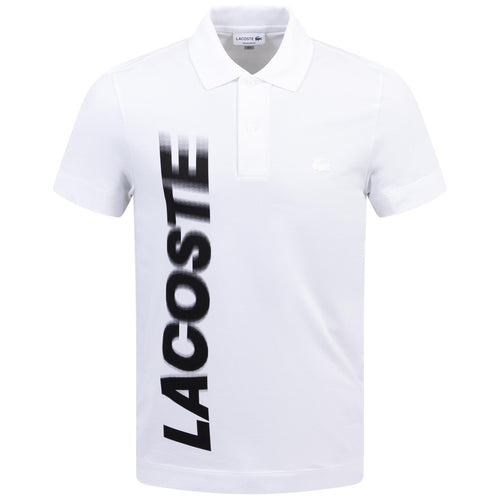 Blurred Logo Cotton Stretch Polo White - AW24