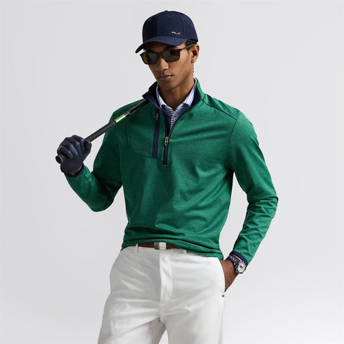 RLX Half Zip Stretch Jersey Mid Layer Vermont Green Heather