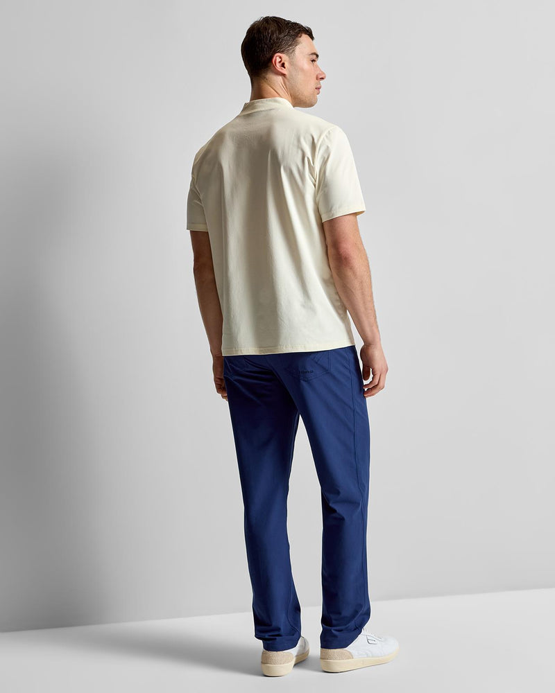 Mock Neck T-Shirt Cream