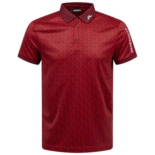 Tour Tech Regular Fit Print Polo House Of JL Red M - AW24