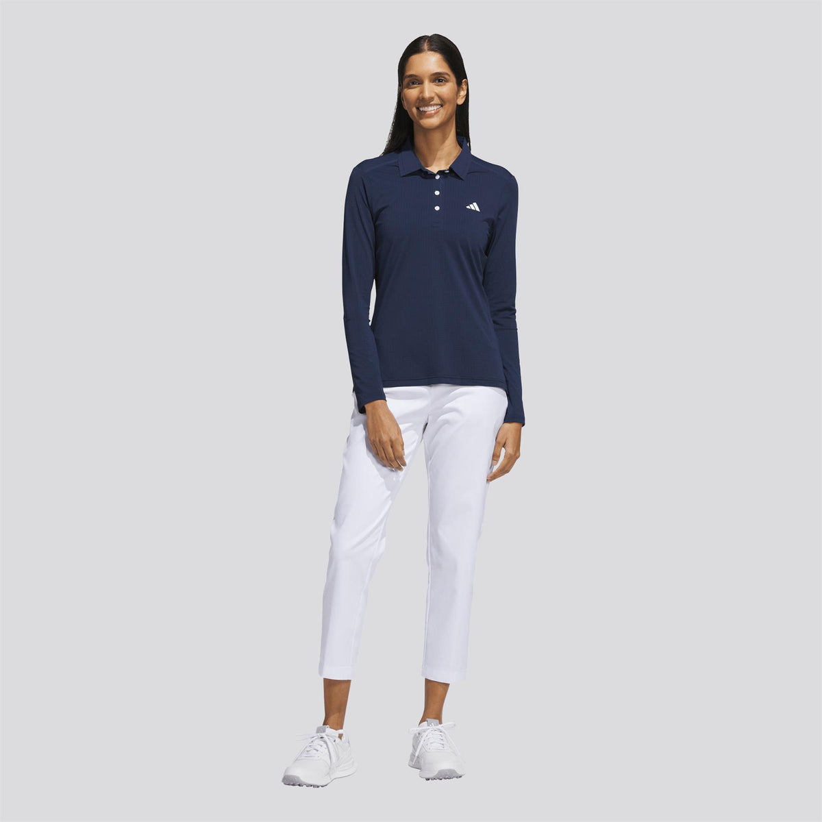 Ultimate365 Tour Climacool LS Polo Shirt Collegiate Navy