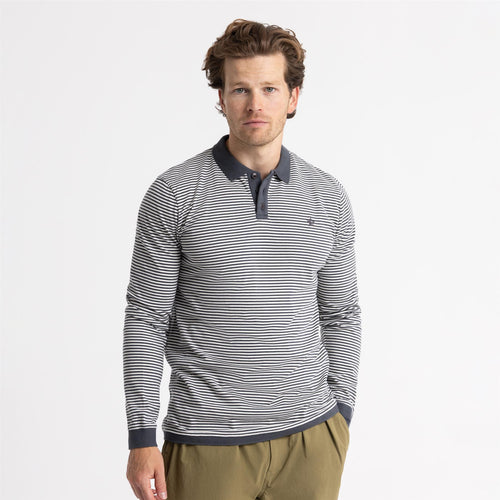 Play Well LS Polo Charcoal/Off White