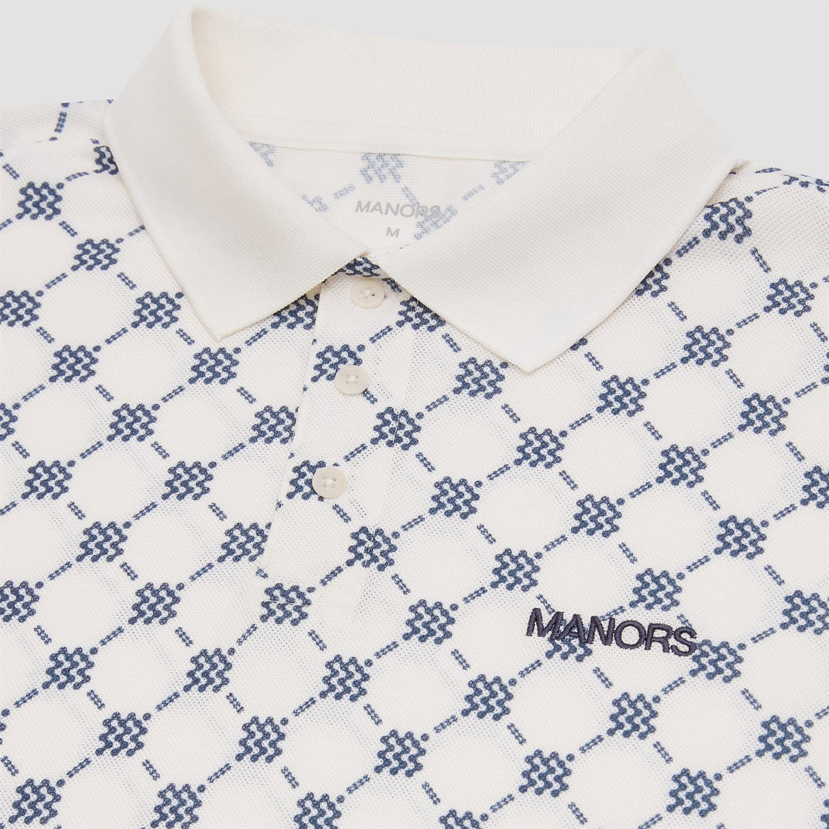 GOAT Pique Polo Monogram Cream