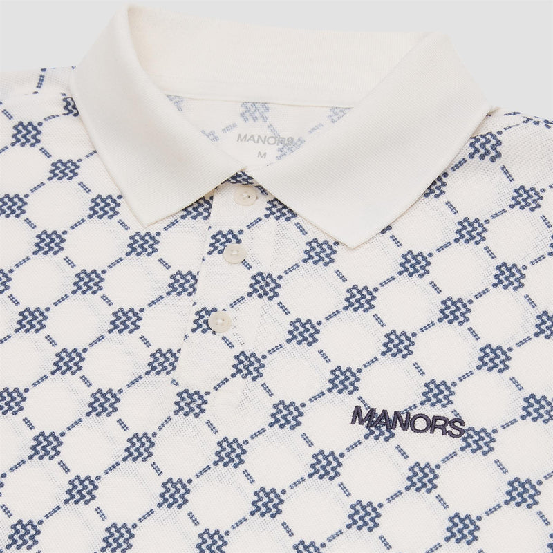 GOAT Pique Polo Monogram Cream