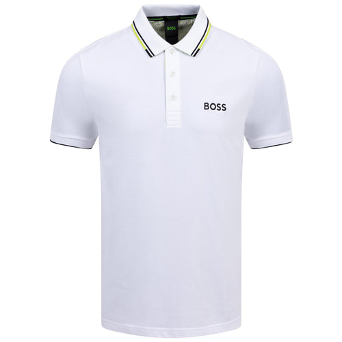 Paddy Pro Cotton Jersey Regular Fit Polo Natural White - W23