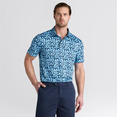 Optic Floral Tech Jersey Polo Breeze