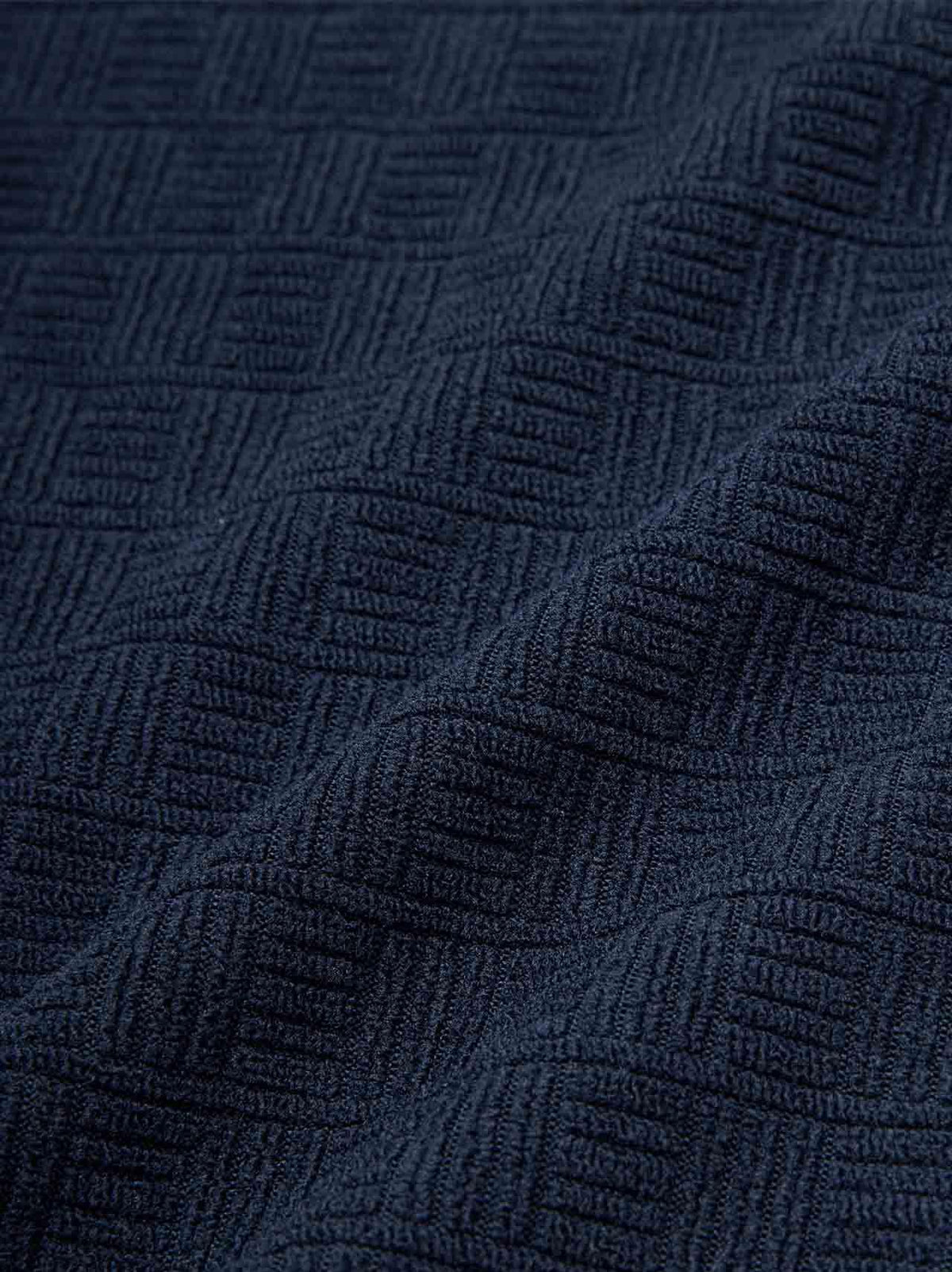 Kooka Jacquard Terry Polo Navy