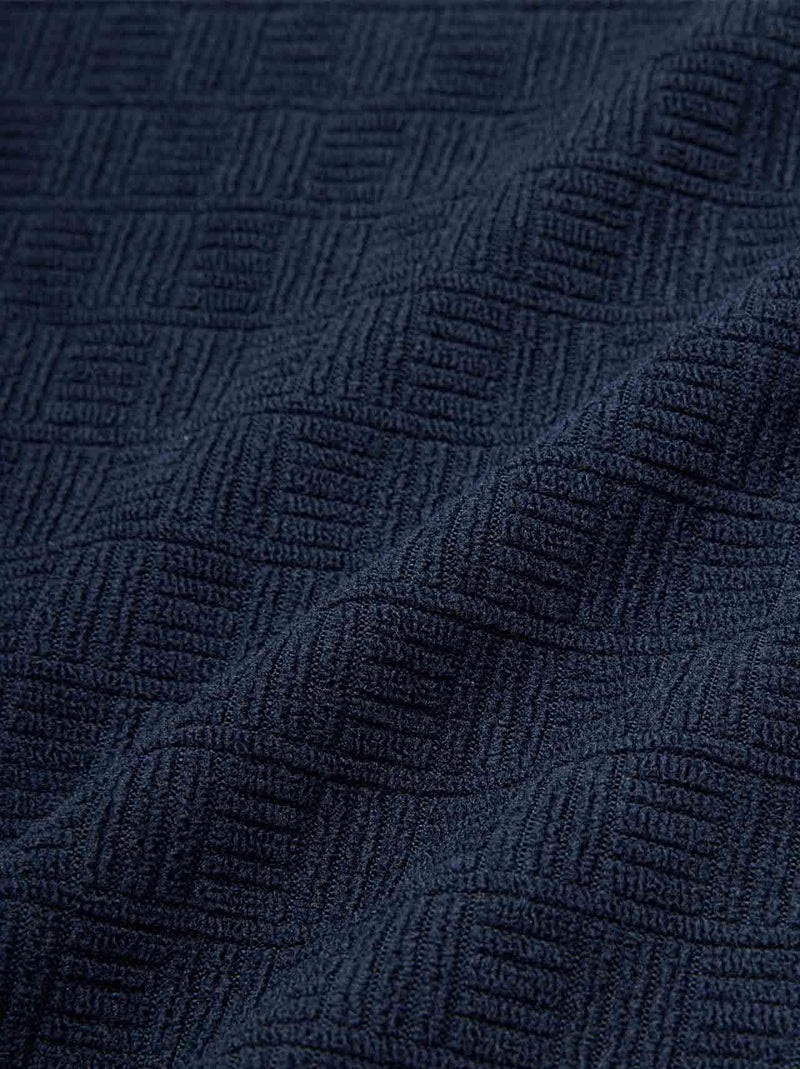 Kooka Jacquard Terry Polo Navy