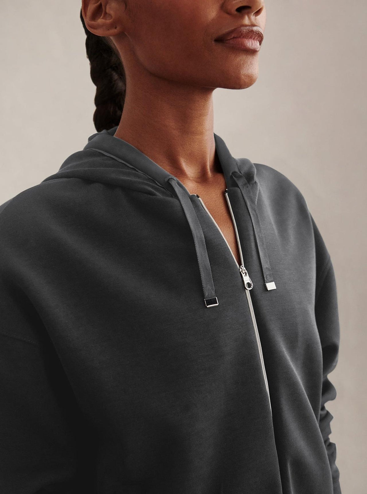 Jorgie Zip Through Hoodie Black