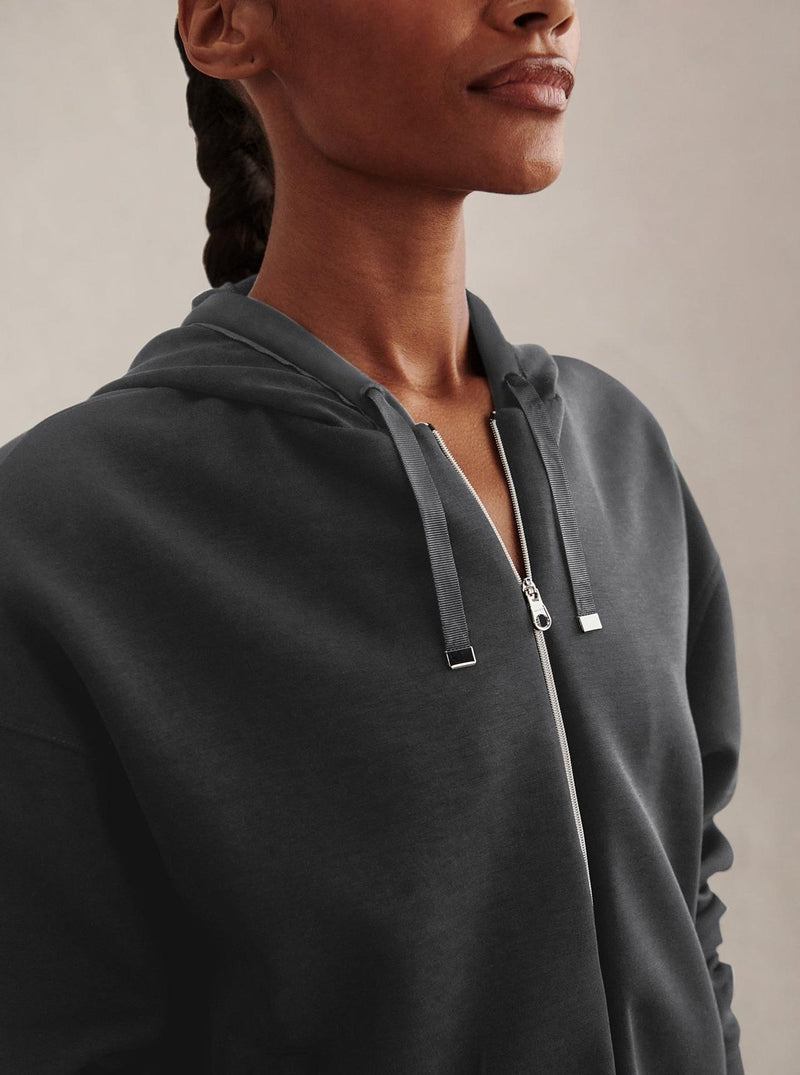 Jorgie Zip Through Hoodie Black