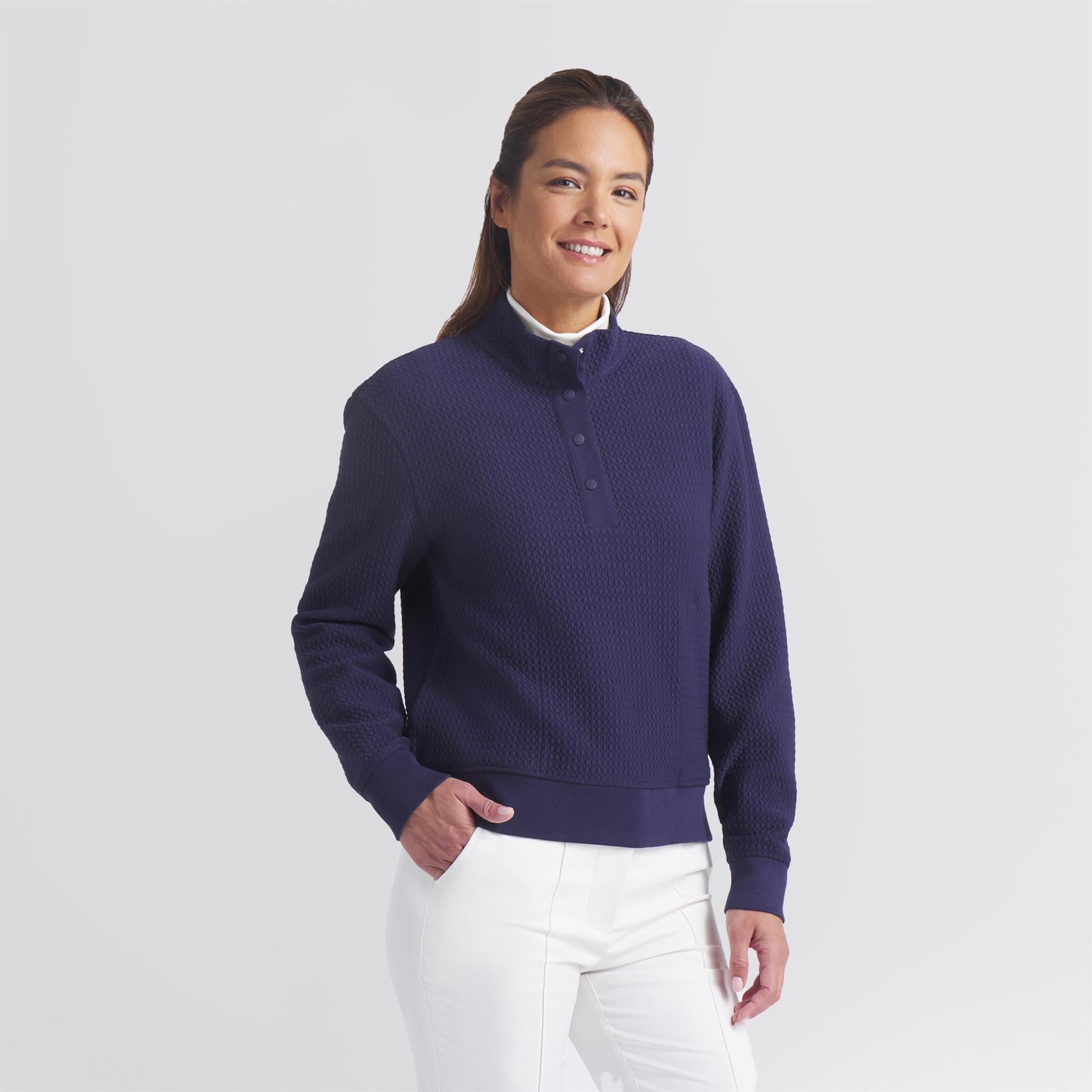 Boulder Half Snap Pullover Deep Navy