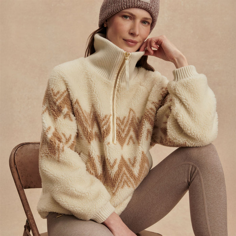 Hendrik Half Zip Sherpa Egret