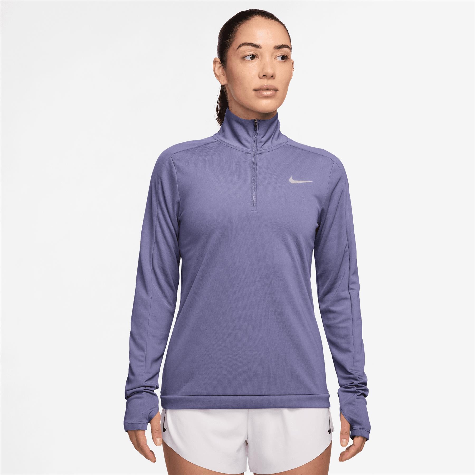 lilac nike half zip