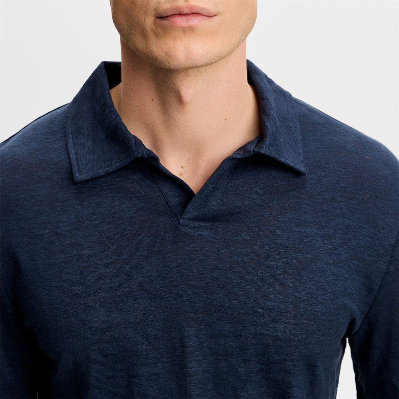 Roy Linen Polo JL Navy