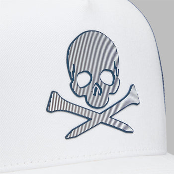 G/FORE Lenticular Silicone Skull & Tees Trucker Hat Snow