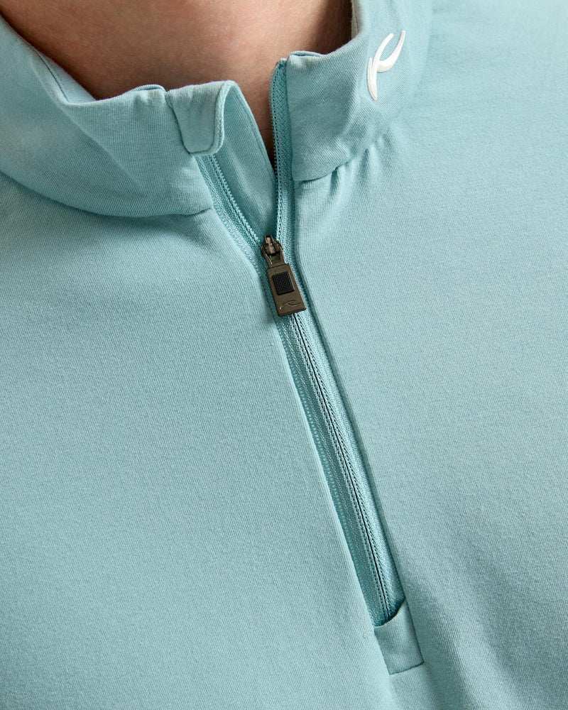 Hollow Pima Half Zip Mid Layer Riverbank