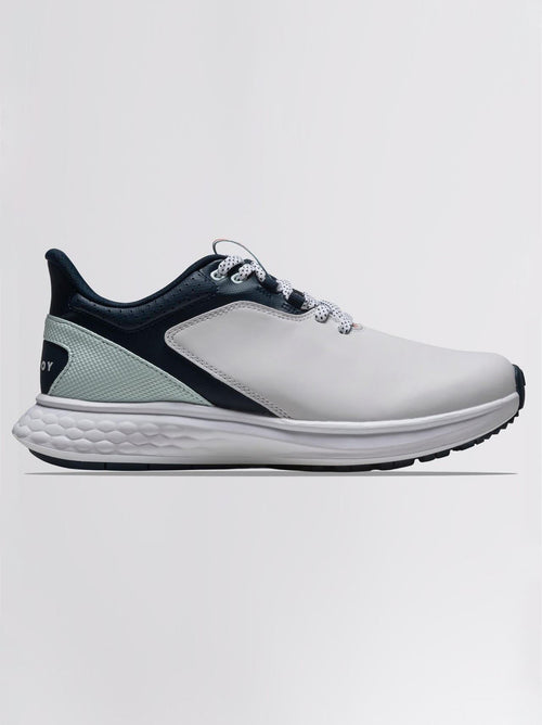 FJ Pulse Spikeless Golf Shoes White/Navy/Blue