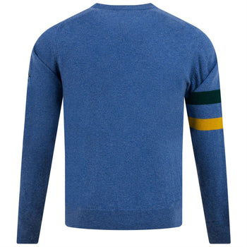 Geometric George Intarsia Knit Denim