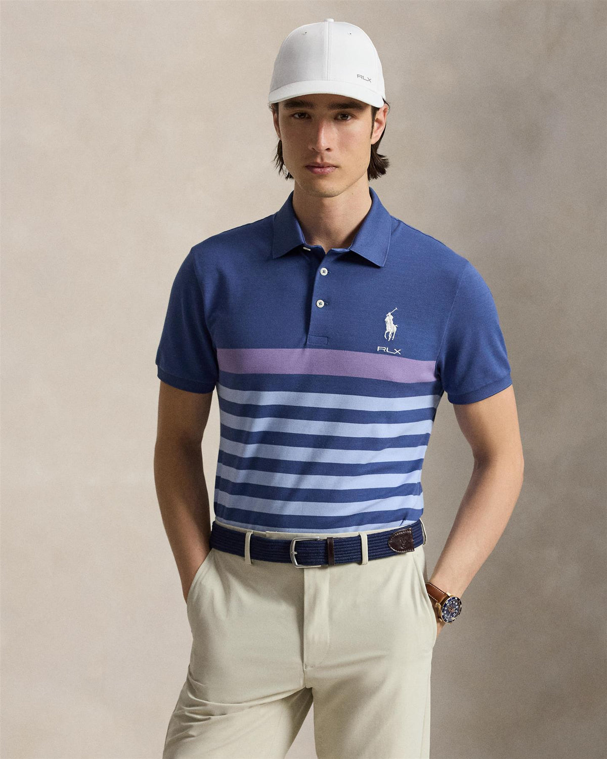 Tailored Fit Performance Polo Shirt Wisteria Multi
