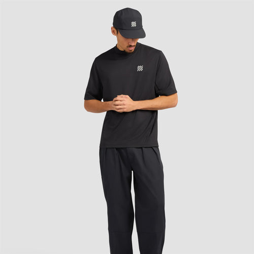 Course Mock Neck Polo Black